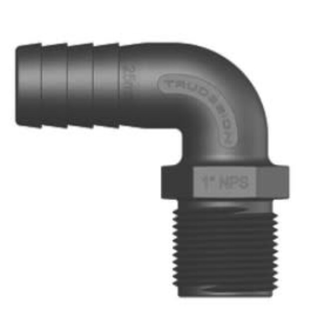 Tru Design Plastics Ltd. Hose Barb 90° Long Thread Tail
