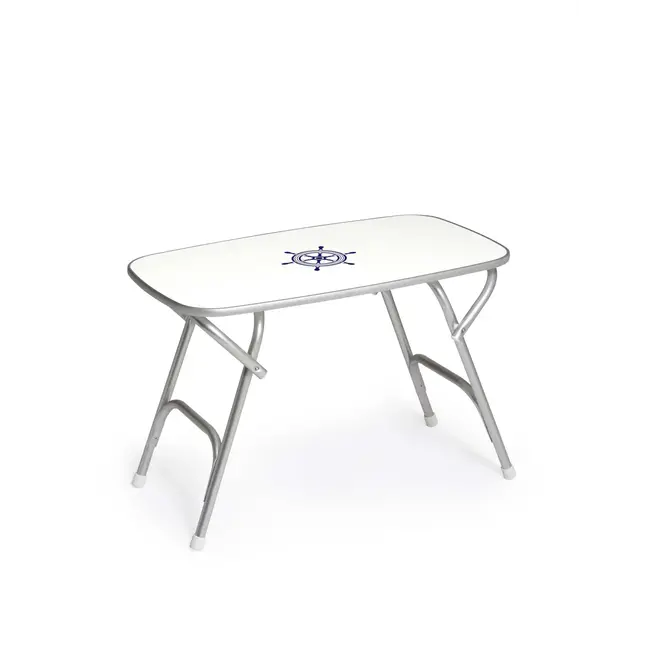 Forma Folding Aluminum and Melamine Top Boat Table 20" x 34" 24" H