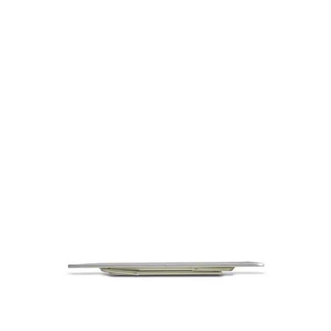 Forma Folding Aluminum and White Melamine Boat Table  37.5" x 26" x 24"H