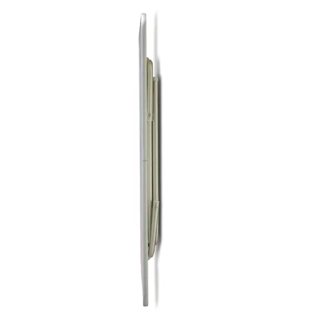 Forma Folding Aluminum and White Melamine Boat Table  37.5" x 26" x 24"H