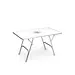 Forma Folding Aluminum and White Melamine Boat Table  37.5" x 26" x 24"H