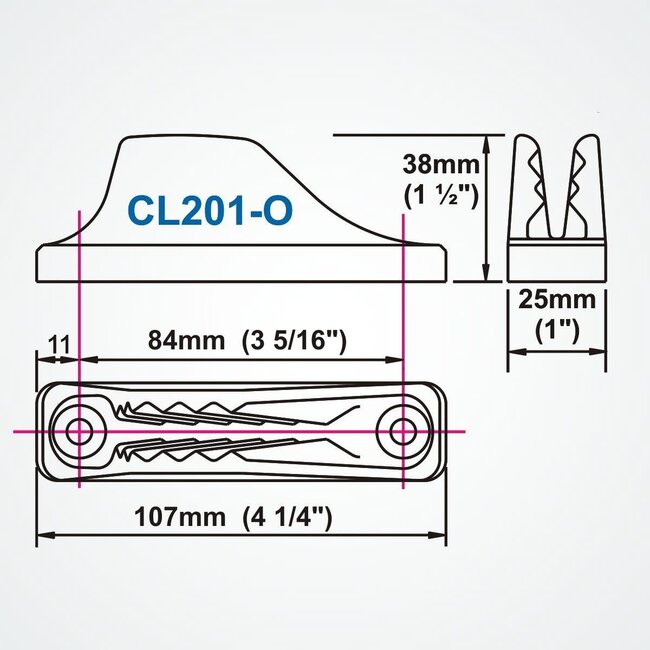 Clamcleat CL201 Vertical