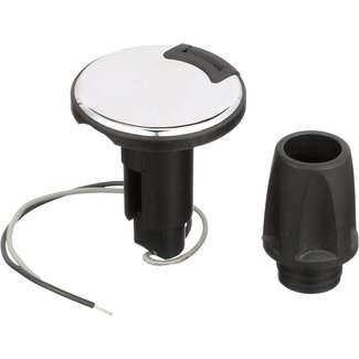 LightArmor 910R Series Round Plug-in Light Base — for All-Around Pole Light, 2-Pin, Black Stainless Cover