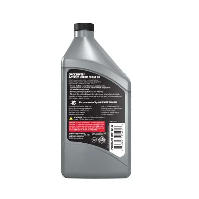Mercury/Quicksilver 10W30 4-Stroke Synthetic Blend Engine Oil 1L