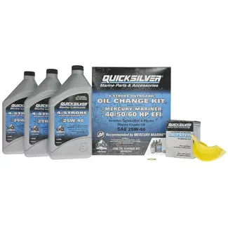 Mercury/Quicksilver Oil Change Kit, 25W-40, Mercury 40-60 HP Engines