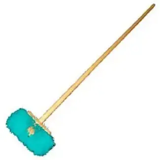 Deck Brush Stiff w/Handle Green