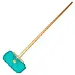 Deck Brush Stiff w/Handle Green