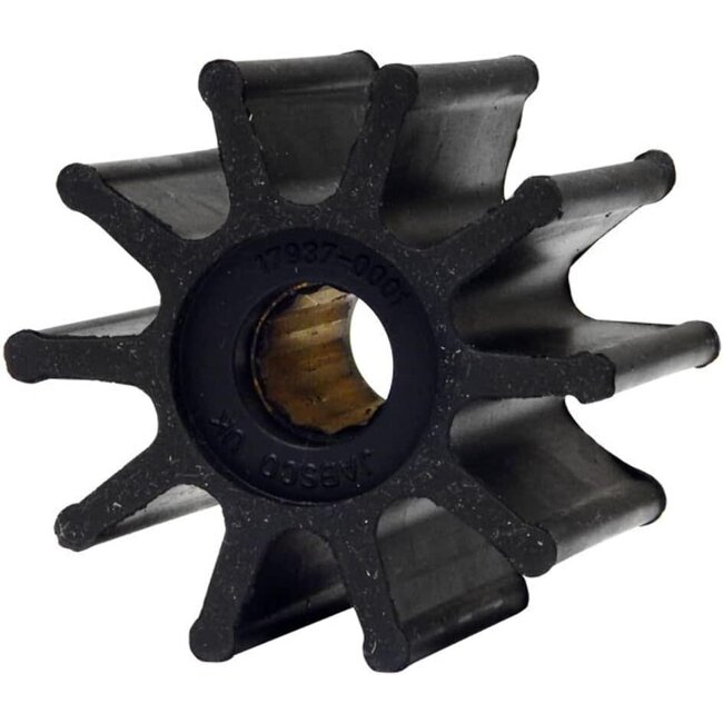 Jabsco Jabsco 17937-0001-P, Neoprene, Drive Type 7, 10 Blade, 2-9/16 Diameter, 2 Width, 5/8 Shaft, Brass Insert