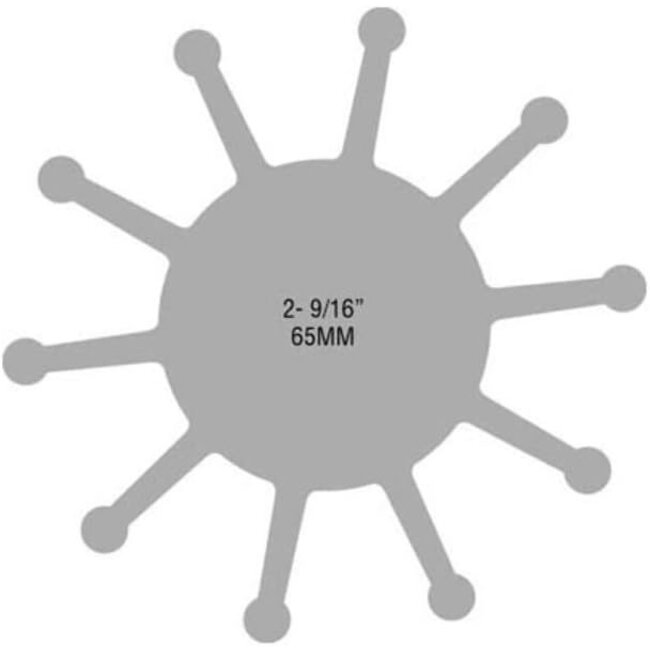 Jabsco Jabsco 17937-0001-P, Neoprene, Drive Type 7, 10 Blade, 2-9/16 Diameter, 2 Width, 5/8 Shaft, Brass Insert