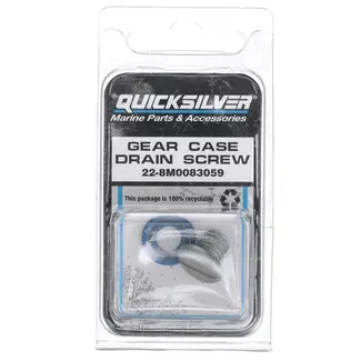 Mercury/Quicksilver 8M0083059 Lower Unit Gear Lube Drain And Fill Hole Screw And Seal, Non-Magnetic
