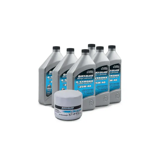 Mercury/Quicksilver Sterndrive and Inboard Oil Change Kit 25W-40  - MerCruiser V8 5.0L, 5.7L & 6.2L, V6