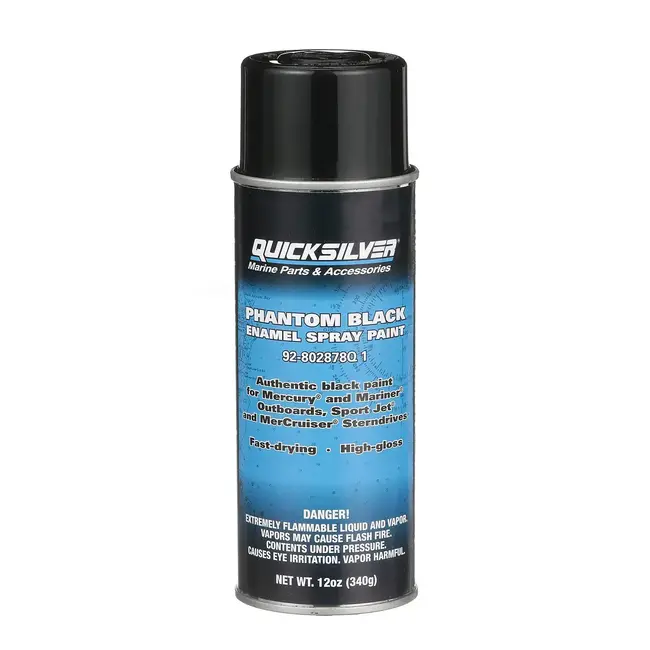 Mercury/Quicksilver Mercury Phantom Black Engine Paint, 12 oz. CA