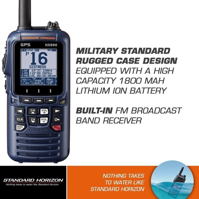 Standard Horizon HX891BT Handheld VHF with GPS and Bluetooth - Black