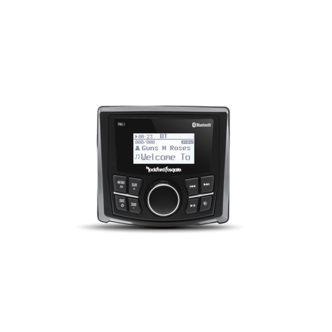 Rockford Fosgate Marine Grade Media Receiver with 2.3" Dot Matrix Display