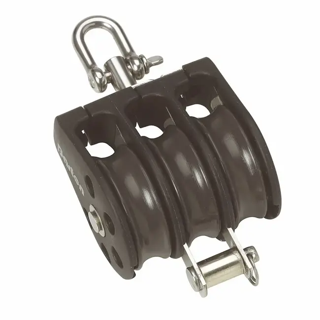 Barton Blocks Size 3 45mm Plain Bearing Pulley Block Triple Swivel & Becket