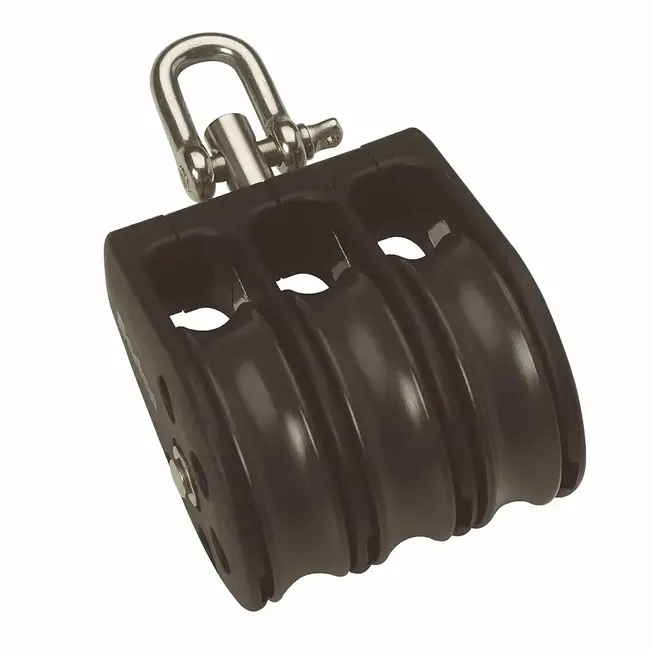 Barton Blocks Size 2 35mm Plain Bearing Pulley Block Triple With Swivel