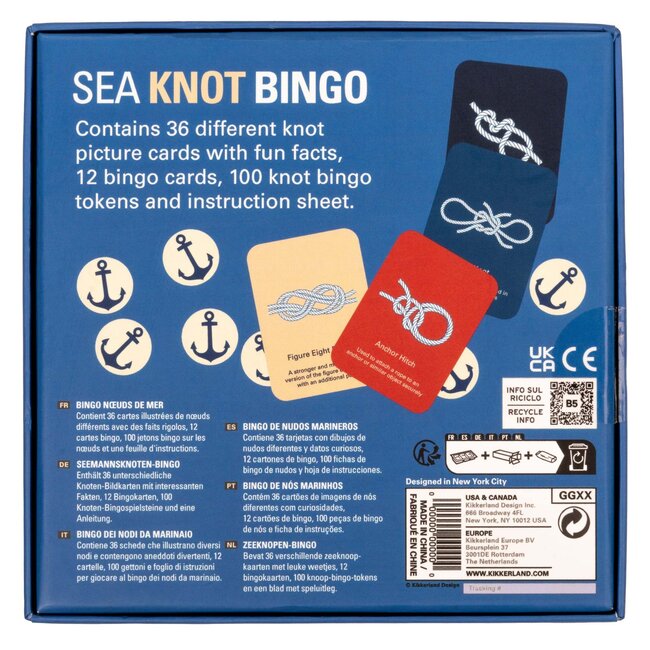 Kikkerland Designs Sea Knot Bingo