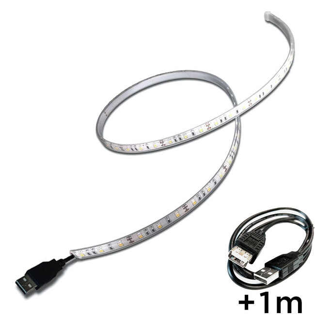 Mantagua Led Strip with USB connector  for autonomous BiminiTop lighting - 30W - IP65 Waterproof - Warm white 1metre