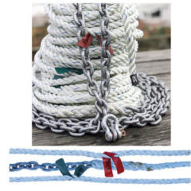 Titan 3 -Strand Anchor Rode - 9/16" x 200' Rope,  5/16" x 50' Chain