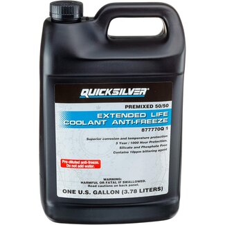 Mercury/Quicksilver Extended Life Coolant Anti-Freeze, Pre-Diluted 50/50, 1 Gallon