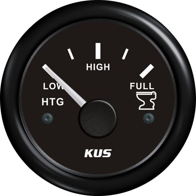 KUS Holding Tank Gauge 2" O.D. Black Face & Bezel