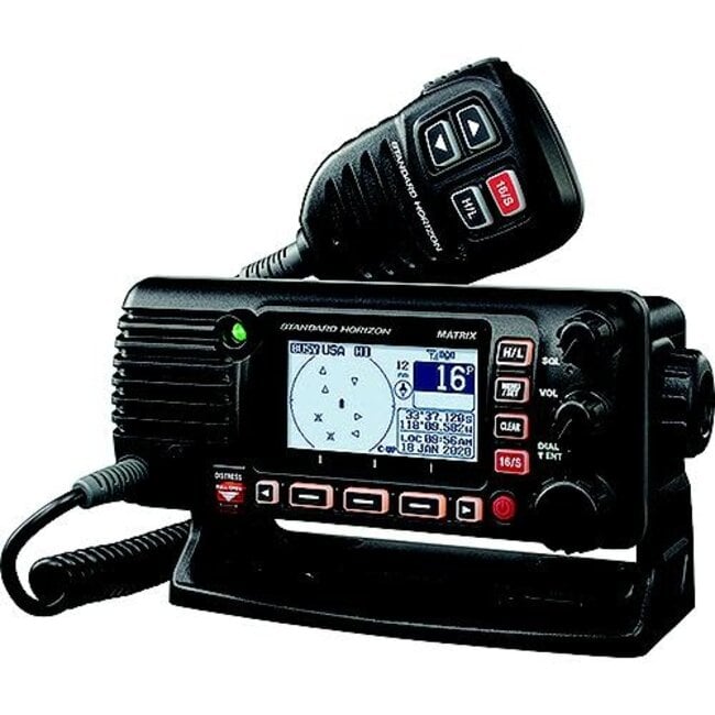 Standard Horizon Standard GX2410GPS Matrix VHF with AIS Receive GPS and NMEA2000 Black