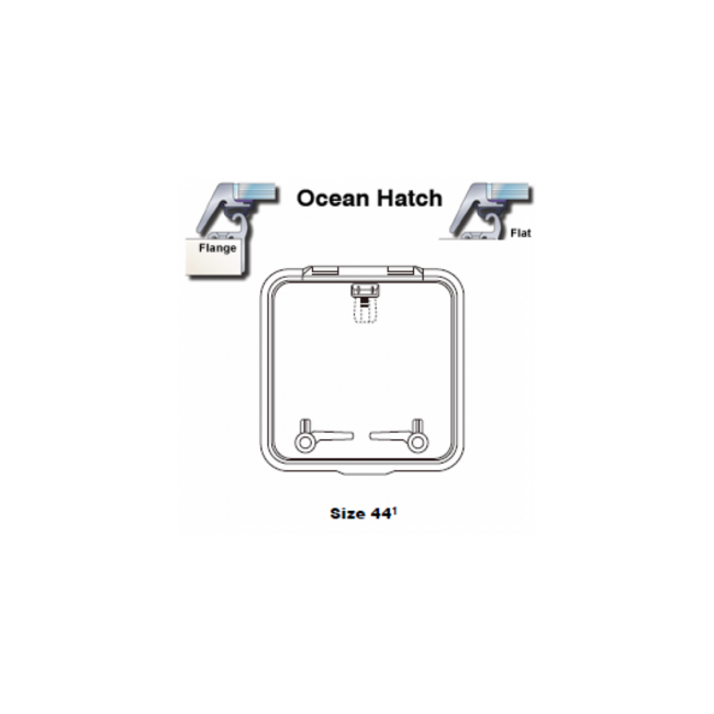 Lewmar Lewmar Ocean Hatch, Size 44 Flange Base