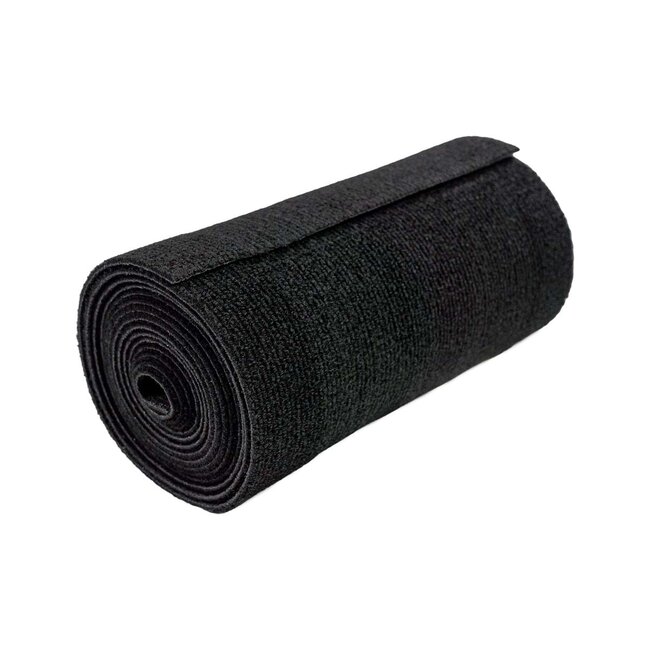 Tie Down 11 in. x 12 ft. Black Bunk Carpet