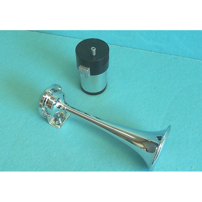 Single Trumpet Mini Horn Chrome