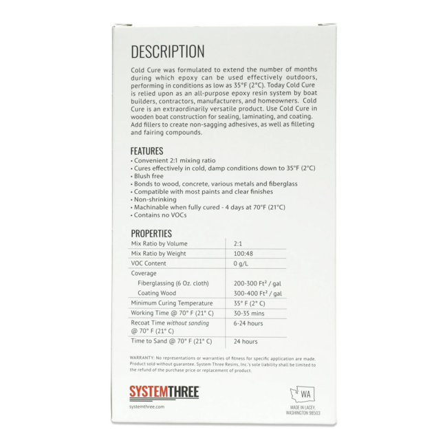 System Three Cold Cure 750 mL