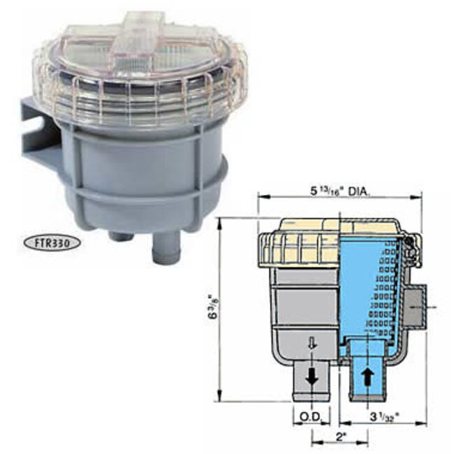 Vetus Type 330 Cooling Water Strainer
