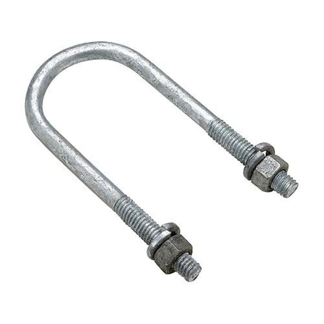 Round U-Bolt Galvanized   3/8-16x1-3/8x4-5/16
