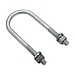 Round U-Bolt Galvanized   3/8-16x1-3/8x4-5/16