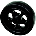 8" Poly Black Spare Jack Wheel