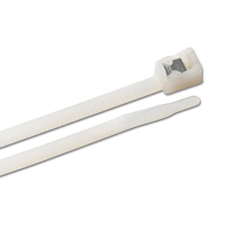Cable Tie, Self-Cutting, 8", Natural, 50pc