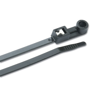 Cable Tie, Self-Cutting, Mounting, 11", UVB, 50pc