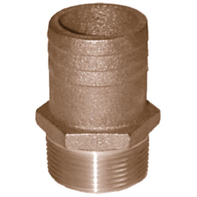 Groco Groco Bronze Full Flow Threaded Pipe to Hose Barb Adaptor