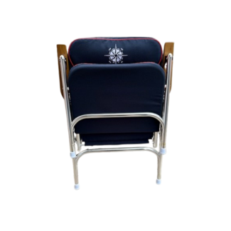 Navy Blue Padded High Back Deck Chair
