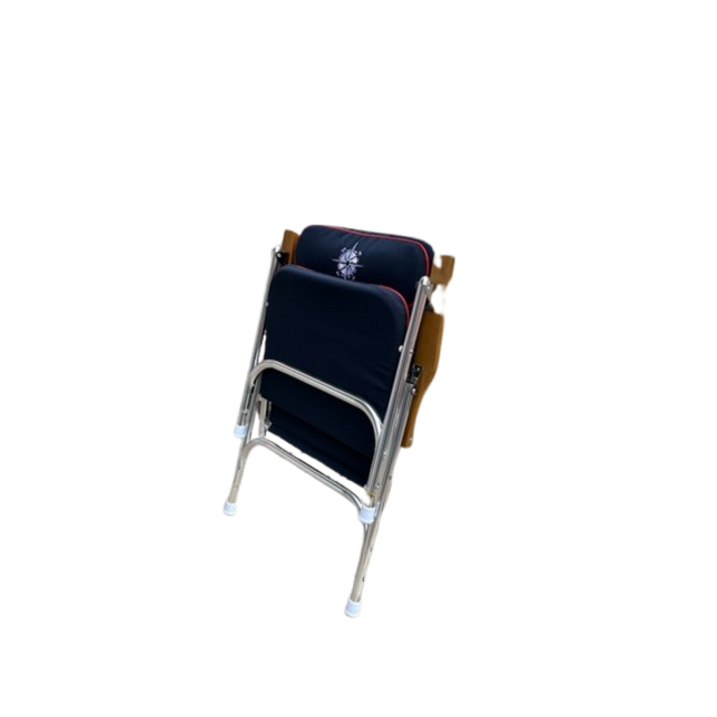 Navy Blue Padded High Back Deck Chair