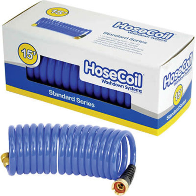 HOSECOIL HoseCoil 15' Washdown Blue Hose 3/8" ID