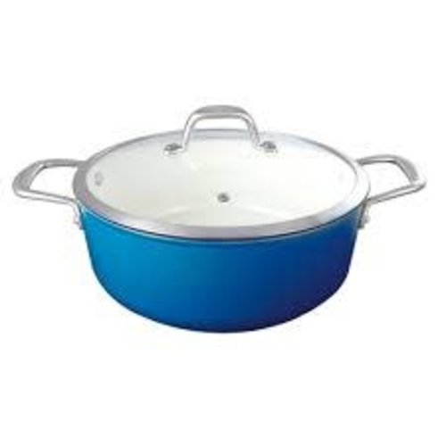 LeCuistot Round cauldron 28cm Today 6L blue SB-28B2 LeCuistot Round cauldron 28cm Today 6L blue SB-28B2