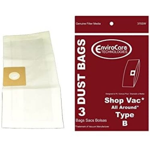SHOPVAC type B EnviroCare paper bags
