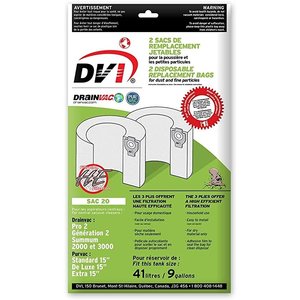 Drainvac Sacs en tissu Drainvac SAC-20 (9 gallons)