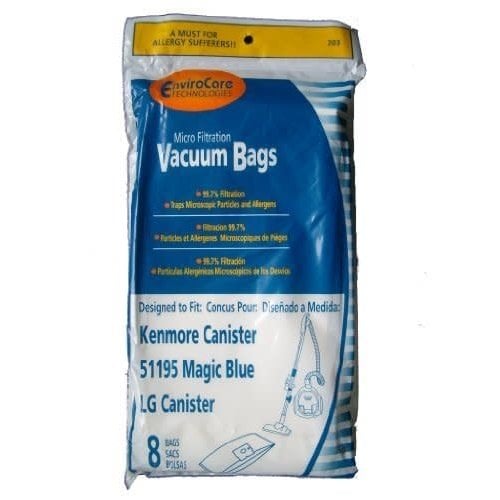 Kenmore Magic Blue 51195, LG canister 401ECM fabric bags