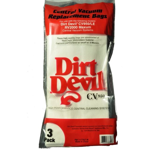 DirtDevil Central bags Dirt Devil CV1500, CV950 / LE and RV2000 Maxum