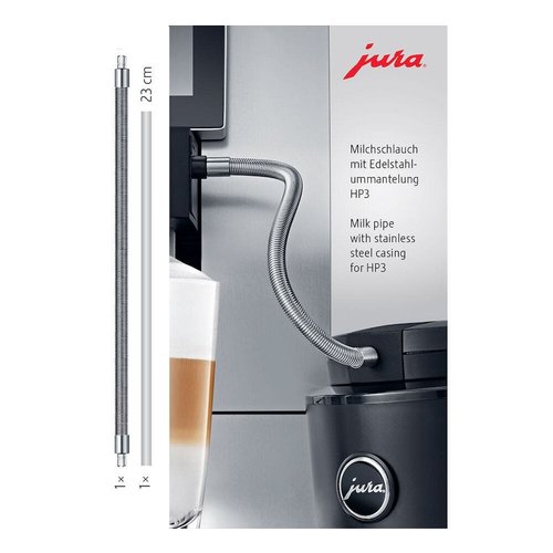 Jura Milk pipe with stainless steel casing - HP3 for E8 + S8 + Z8 + WE8 + X8 JU24114