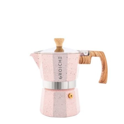Grosche Moka Coffee maker 3 Cups Grosche Milano Blush Pink