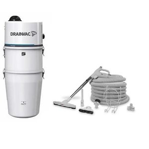 Drainvac Aspirateur central DrainVac Cyclonik DV1R12-CT + kit d'accessoires de luxe avec boyau de 35 pieds