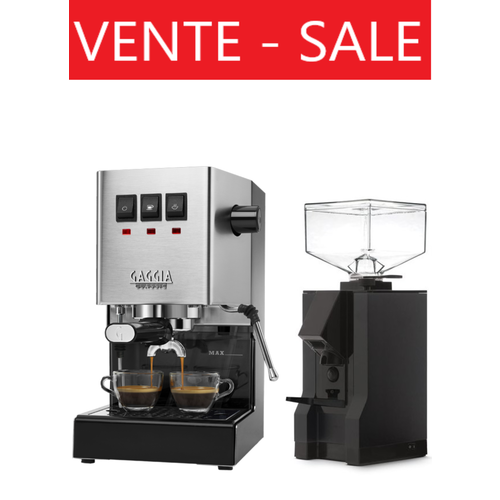 Gaggia Gaggia Classic Stainless Steel + Eureka Mignon Tradizione Bundle Gaggia Gaggia Classic Stainless Steel + Eureka Mignon Tradizione Bundle