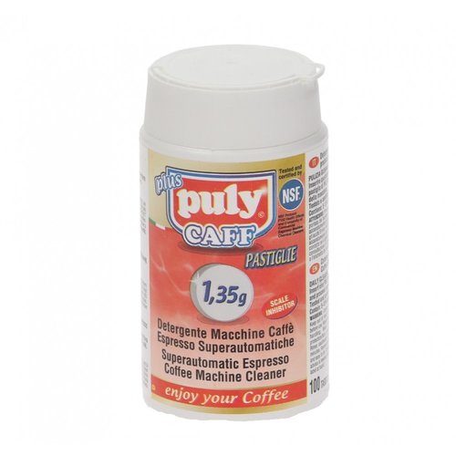 Puly Pastilles détergentes pour groupe de machine à café automatique Puly Caff Plus (100 X1.35 gr.)